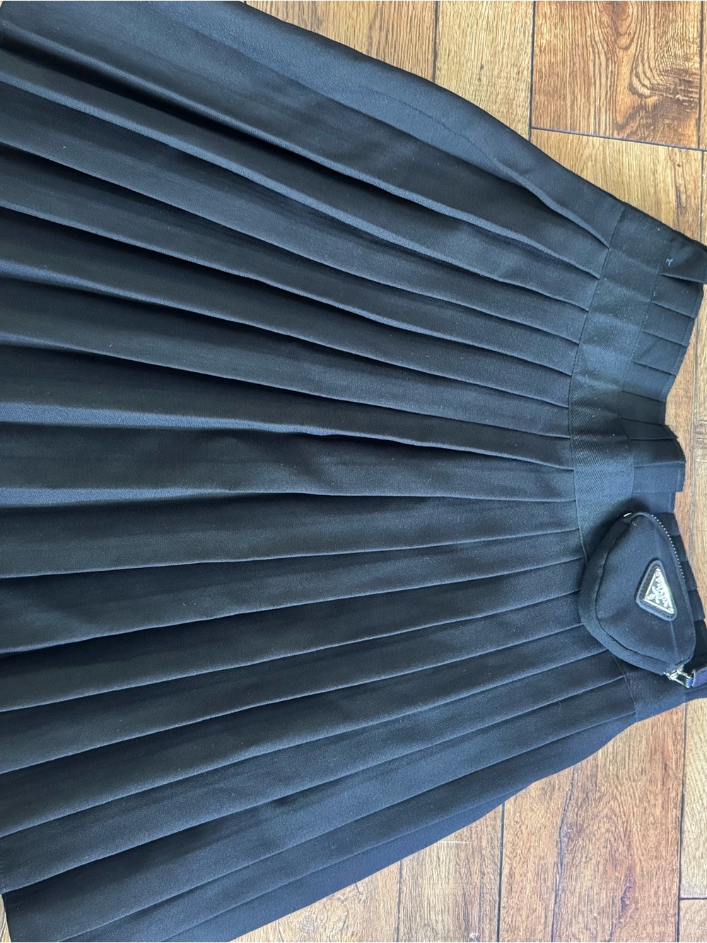 Prada Black Pleated Mini Skirt - Picture 2 of 4